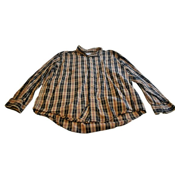 Carhartt Other - Carhartt XL Plaid Button Down Shirt Flannel Mens 100% Cotton Pocket Long Sleeve
